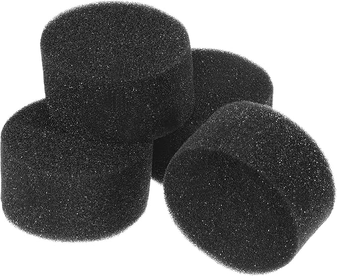 MECCANIXITY 100pcs Hydroponic Sponges, 2.24" Growing Media Cylindrical Sponges for Home Vegetable Flower Planting, Black