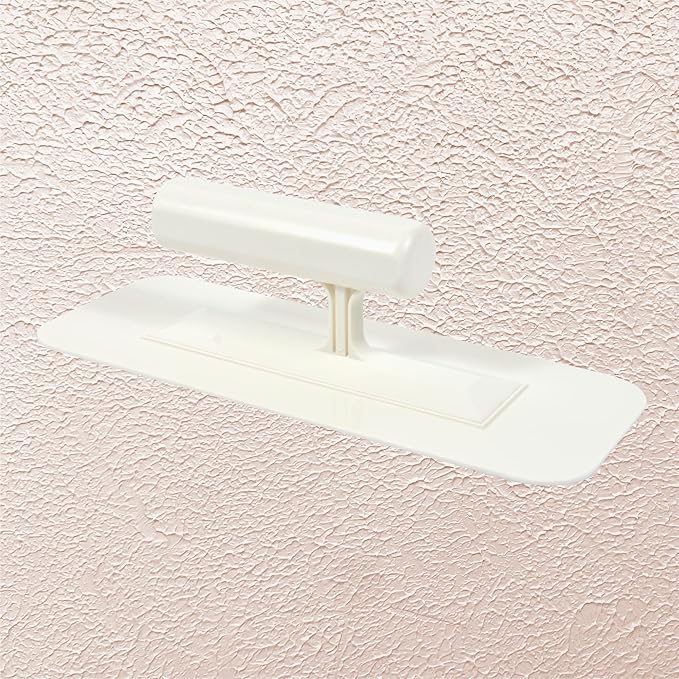 Hanroy Plastic Trowel with Comfortable Grip Handle, Includes 3.6" x 9.4'' White Finishing Trowels, Lightweight Mounting, Round End, Suitable for Scrape,Plastering and Paint Walls(D2209A)
