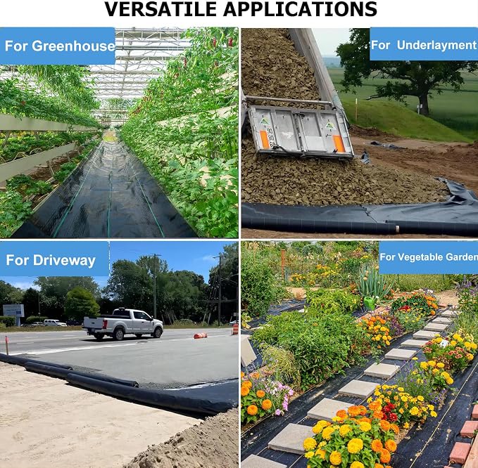 Driveway Fabric, 13FT x115FT Road Fabric Commercial Weed Barrier Fabric, Landscape Fabric Heavy Duty 3.5OZ French Drain Fabric for Erosion Control,Landscape Fabric,Construction Projects