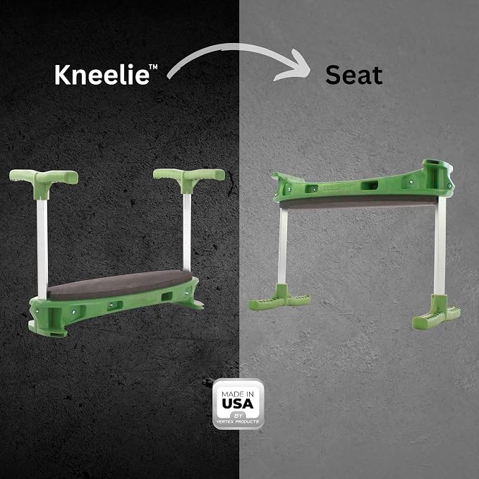 TheXceptional Kneelie with Tush Pad | Kneeling Bench for Gardening | Ergonomic Garden Stool Kneeler with Handles | Garden Kneelers for Gardeners | Made in USA by Vertex Products | Model EX152