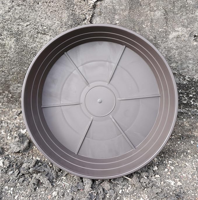 LWALRS Plant Saucer 14 Inch 2 Pack 6 8 10 12 14 16 18 20 25, Plastic Plant Trays for Pots，Extra-Deep Plant Water Dray Tray, Bird Bath Bowl, Heavy Flower Plant Saucers Indoors and Outdoor No Holes