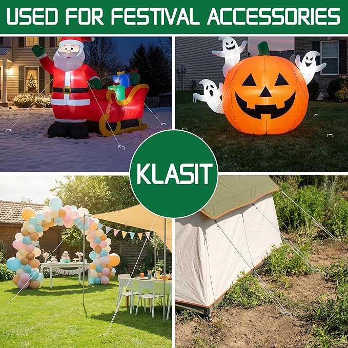 KLASIT Garden Stakes 5Inch-25Pack,Heavy Duty Galvanized Landscape Staples,Anti-Rust Ground Pins for Weed Barrier Fabric,Yard Lawn,Plant Cover,Tent and Landscaping Decoration