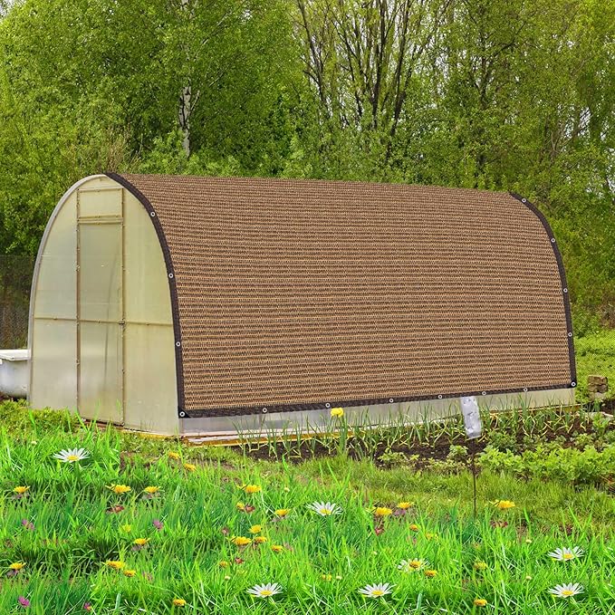 80% Sunblock Shade Cloth Net Resistant-6x20Ft Garden Shade Mesh for Plant Cover, Greenhouse, Chicken Coop, Kennels, Tomatoes Plants