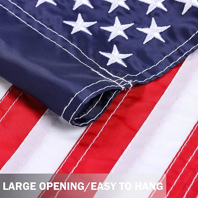 2 Pack American Flag Garden Flags Embroidered - 12''x18'', Deluxe Embroidered Stars and Sewn Stripes USA Garden Flags,Patriotic Decorative Yard Flags for Garden and Home, 210D Nylon