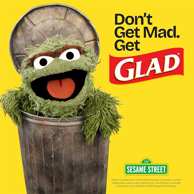 Glad ForceFlex Tall Kitchen Drawstring Trash Bags, 13 Gal, Fragrance Free, 40 Ct (Package May Vary)
