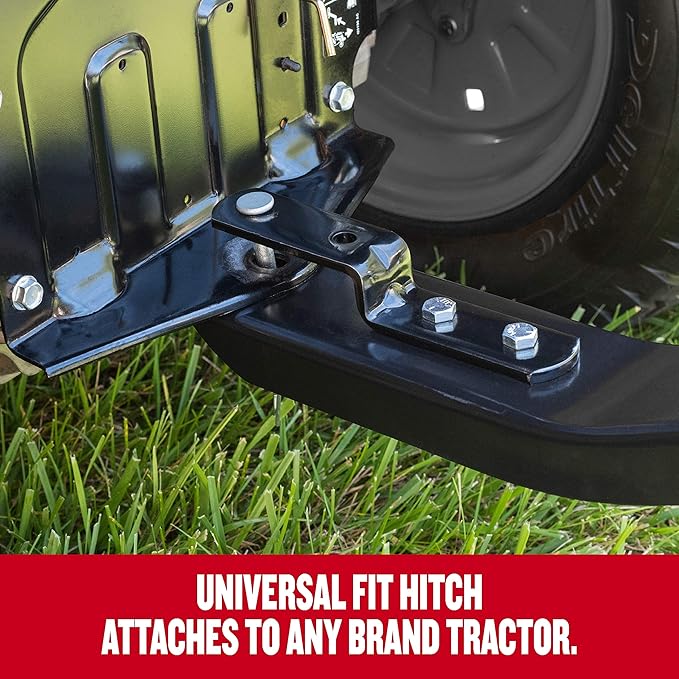 Craftsman 40 Inch Tow Behind Lawn Plug Aerator with 24 Galvanized Steel Coring Points and 140 lb Weight Tray