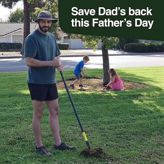 Rocklin Stand Up Weed Puller Tool Long Handle 48” | No Bending or Kneeling | 4-Claw Steel Head, Heavy Duty Dandelion Root Extractor & Weed Remover for Lawn for Dad, Husband & Men