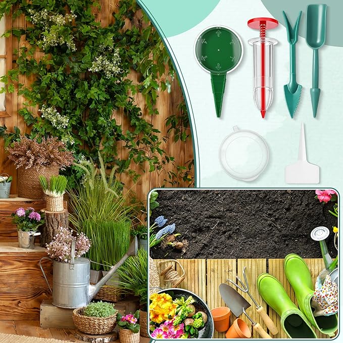 Vesici 7 Pcs Mini Seed Spreader 2026 New Mini Sowing Seed Dispenser Small Garden Seedlings Planter Tool Seeds Sower Spreader Handheld Manual Seedlings Dibber and Widger for Tiny Seeds