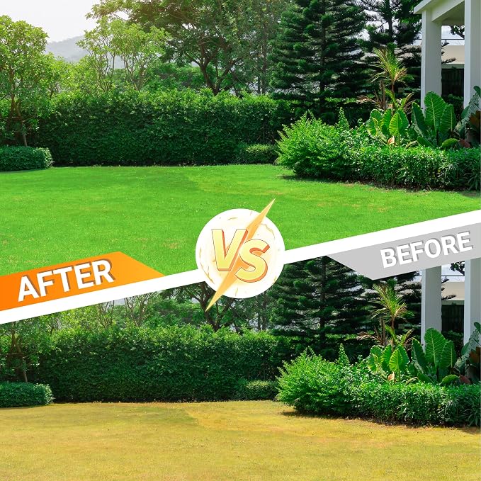 Manual Lawn Aerator Tool – Spring-Loaded Self-Cleaning Soil Loosener with 16 Steel Spikes – Heavy Duty Spike Aerator for Compacted Lawns & Grass Root Growth