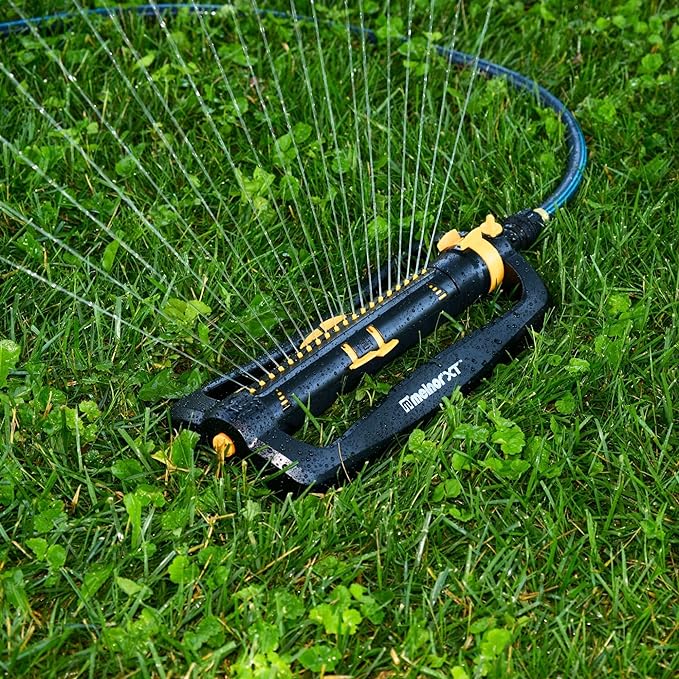 Melnor 65167AMZ XT Turbo Oscillating Sprinkler, 4,500 sq. ft., Quick Connect Bundle, 3-Way Adjustable, Black, Yellow (Pack of 12)