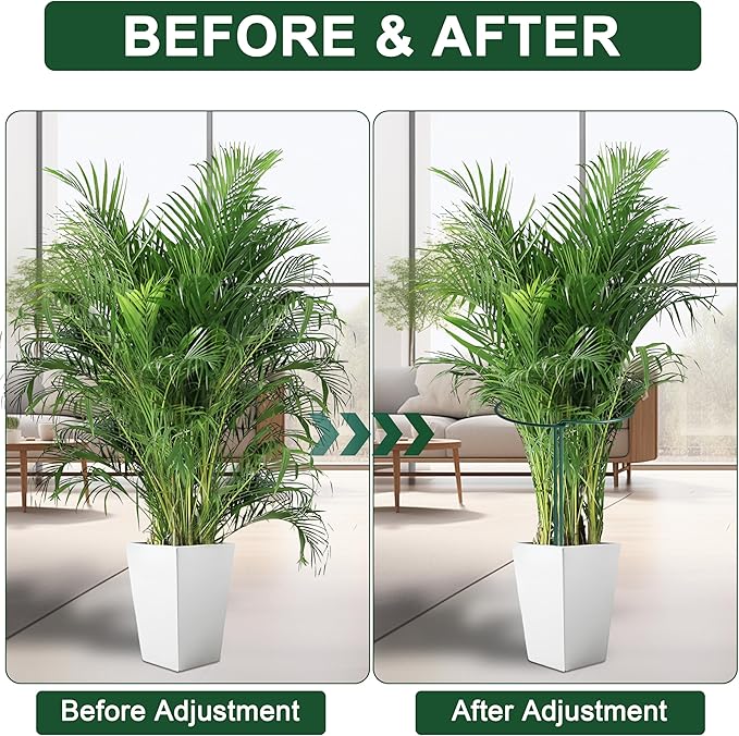 6 Pack Peony Cages and Supports, 14" (W) x 32"(H) Plant Support, Rust-Proof Metal Plant Support Stakes for Outdoor&Indoor Plants