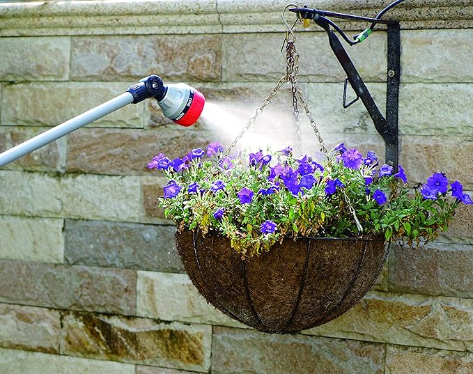 Eden 96618 Metal Thumb-Control 7-Pattern 33 in. Watering Wand | Heavy-Duty Water Sprayer for Hanging Plants, Gardens & Lawn Care, Quick Connect Set Bundle