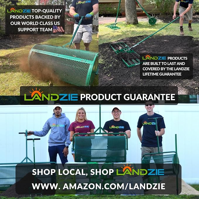 Landzie Spot Seeder Lawn Aerator and Grass Patch Repair Tool - Spike Seeding and Slit Seeder Aerator Lawn Tool for Lawn Repair & Dog Spots Heavy-Duty Spot Aerator Dethatcher for Grass