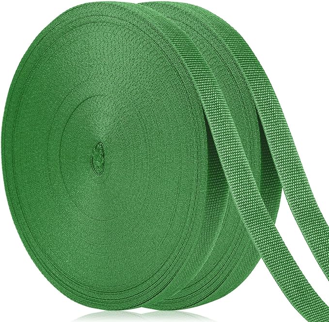 Shappy Tree Tie Strap Garden Webbing Strap Garden Plant Supports Tree Tie Staking and Guying for Outdoor Use, Plant Supports, Grafting, Straightening Supplies(Green,295 Feet x 1 Inch)