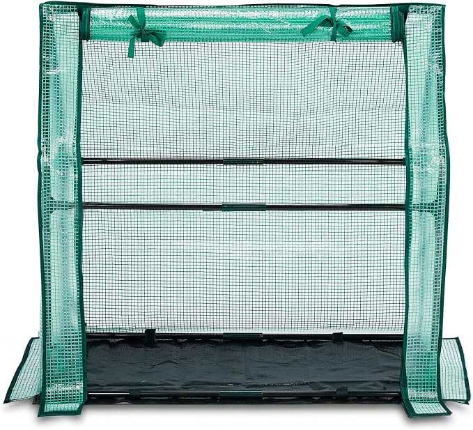 Mini Greenhouse for Indoor Outdoor,36"x18"x33" Tabletop Portable Green House with Waterproof Pad for Small Plants Nursery Germination (Green)