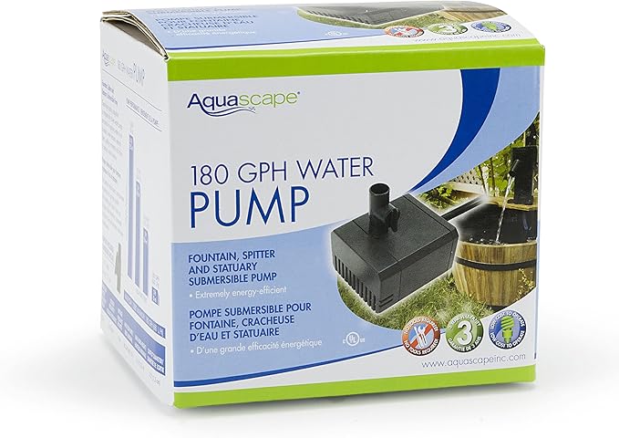 Aquascape Submersible 180 GPH Water Pump for Fountains, Waterfalls, Aquatics and Filters | 91025