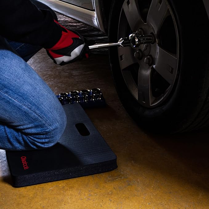 Olsa Tools Mechanics Kneeling Pad - Protection Knee Pads - Kneeling Work Mat - Under Car Mat - Creeper Pad - Work Pad - Foam Pad - 18" x 11" x 1" - Part 1182