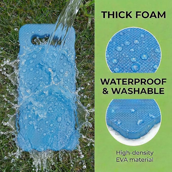 4Pcs Thick Foam Garden Kneeling Pad 16 x 7 Inches Waterproof Knee Pads for Gardening, Cushioning Kneeler Mat for Bathtub, Exercise, Yoga, Work, Cleaning Floors