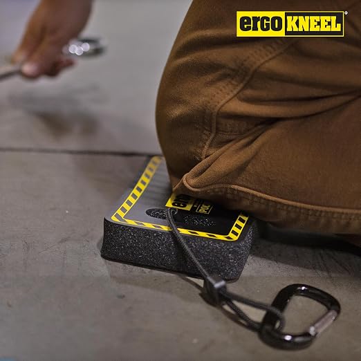 Pocket Kneeler with Lanyard 4” x 6” x 1” | One-Inch-Thick Kneeling Pad | Heavy-Duty Foam Pad Anti-Fatigue Mat | Portable Knee Mat | Industrial-Grade Protection for Knees & Back
