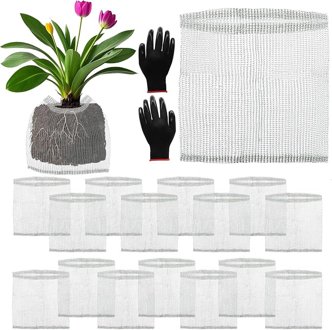 16 Pcs Root Guard Gopher Proof Stainless Wire Steel Baskets, 3 Gallon Gophers Moles Voles Mesh Baskets Protect Plant Roots Tubers Trees Flowers Crops (16 Pcs 3 Gallon)