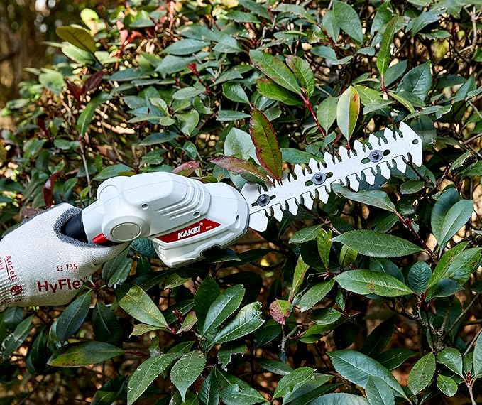 KAKEI 7.2V Cordless 2-in-1 Grass & Shrub Shear | 2000mAh Battery, 1300 Cuts/Min, Quick-Change Blades, Type-C Charging & Sealed Gearbox for Safe Gardening