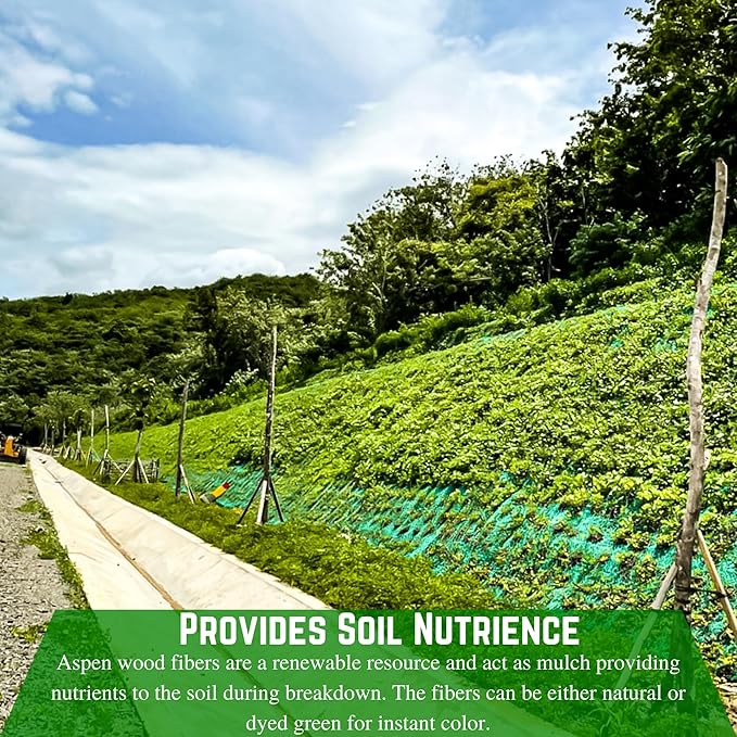Farm Plastic Supply - American Excelsior QuickGrass Pro - Green Erosion Control Blanket Landscape Roll, Erosion Control Blanket (4' x 112.5')