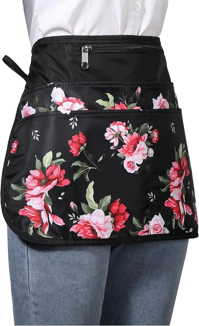 Bafelia Garden Apron for Women with 6 Pocket,Half Florist Apron