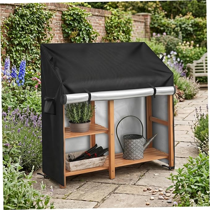 Outdoor Cabinet Cover, Waterproof & UV-Resistan Potting Bench Cover Outdoor Table Protector for Garden All Season, 48x45x20in.