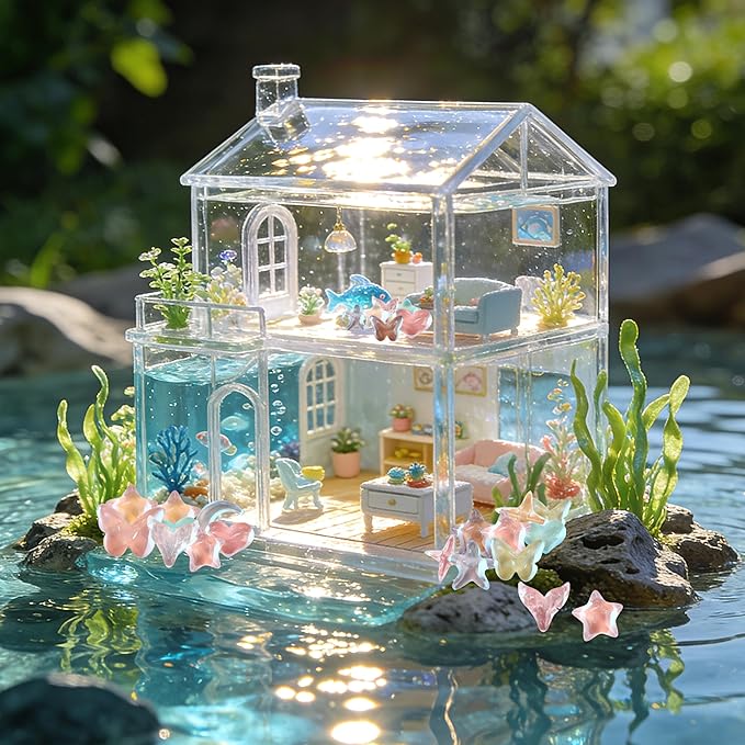 120Pcs Resin Charms for Crafts & DIY Decor, Iridescent Flatback Miniatures (Star, Moon & Mermaid Tail), Tiny Figurines for Slime, Scrapbooking, Dollhouse Accessories & Fairy Garden Decor