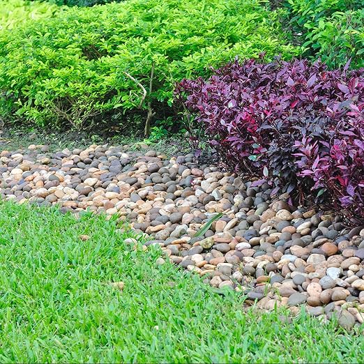 Pulovin 20 lbs River Rocks for Aquarium, 3-4 Inch Fish Tank Rocks, Natural Decorative Garden Rocks Outdoor Landscaping, Large Stone for Walkways, Yard, Vases, Crafts