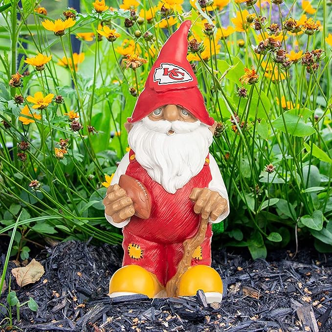 NFL Resin 11.5" Team Logo Outdoor Garden Statue Gnome