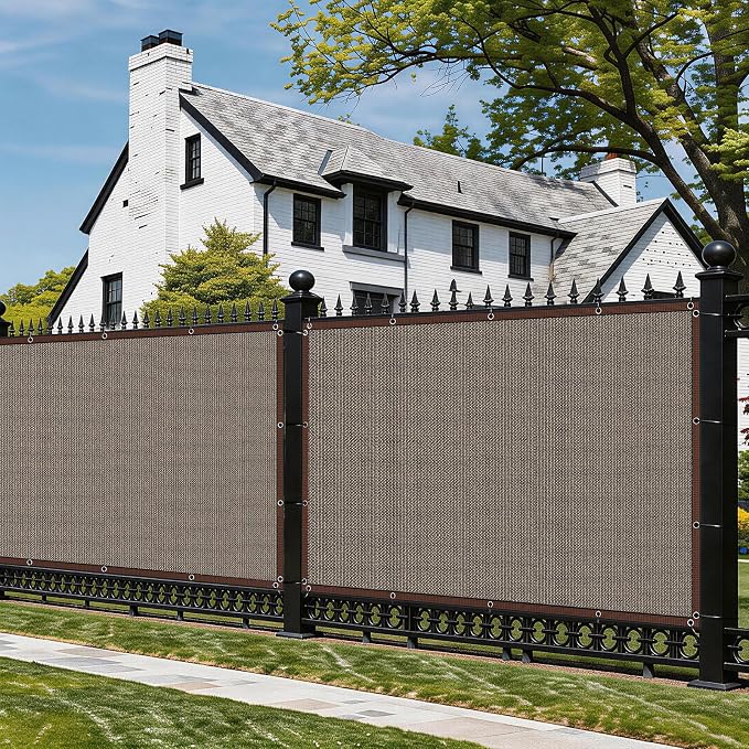 Shade Cloth for Garden ，Greenhouse Plants Fence Privacy Screen s Outdoor Patio Balcony Awning mesh tarp pergola Cover Screen Porch Backyard Apartments Retractable 10FT*10FT 50%
