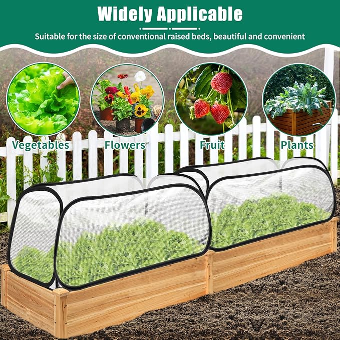 ANGAR Garden Covers for Raised Beds, Garden Row Plants Cover Accelerator, Freeze Protection Greenhouse Cover for Raised Garden Beds Protecting Seedlings Fruits Vegetable Rows