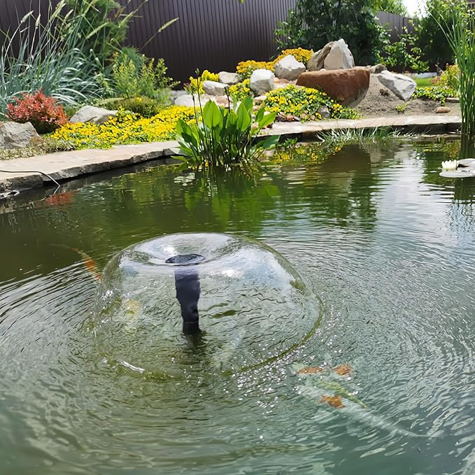 Biling 6.5W Solar Fountain for Bird Bath, DIY Solar Water Pump with 3000mAh Battery Backup Work All Day, 5ft Tubing 5 Nozzles for BirdBath, Small Pond, Fish Tank and Hydroponics