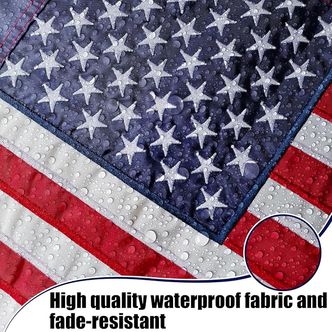 American Garden Flag 12x18 Inch Embroidered Star and Stripe USA Garden Flag for Outside Double Sided Small American Yard Flags