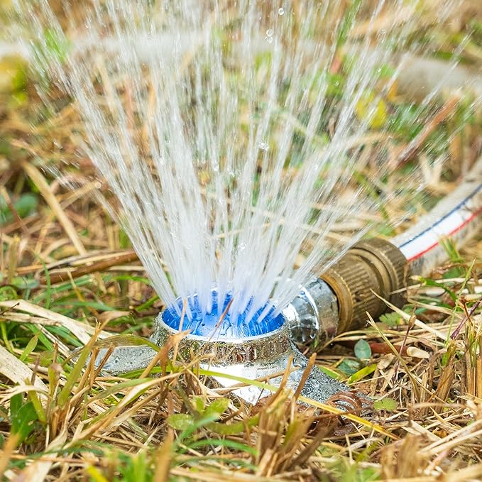 Hourleey 360 Degree Metal Spot Sprinkler, Lawn Sprinklers for Yard, Circle Pattern Sprinkler with Gentle Water Flow for Small Area Yard Lawn Garden Watering, Coverage Up to 30FT (4)