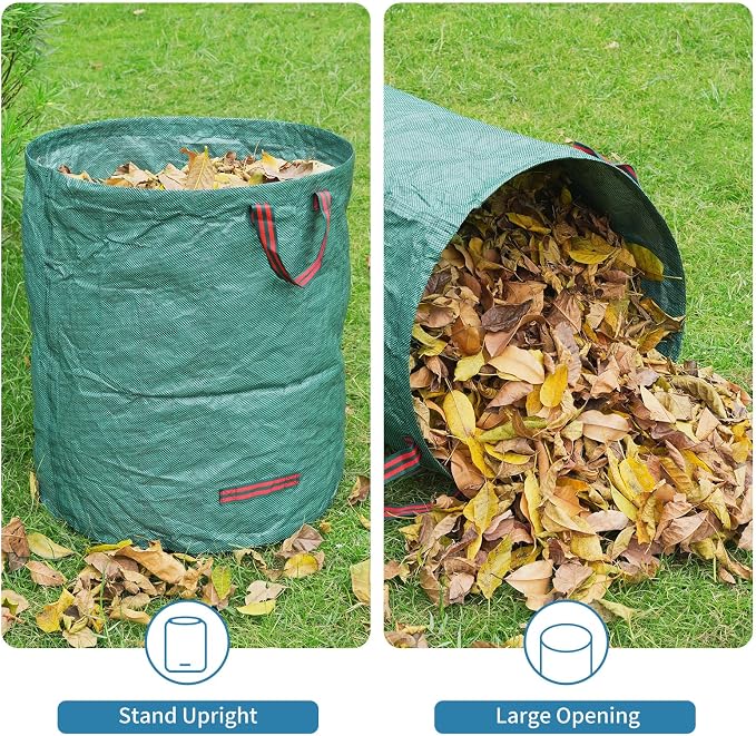 Reusable Leaf Bags, Tear-resistant & Reusable Lawn Bags, Yard Waste Bags, 72 Gal, 3 Pack