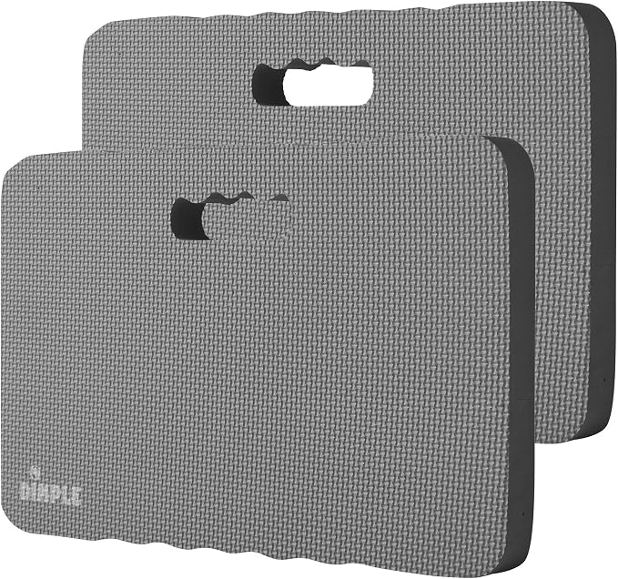 Dimple Kneeling Pad, High Density Thick Foam Comfort Kneeling Pad Mats for Gardening, Yoga Exercise, Garden Cushions, Knee Pads (Grey) (Pack of 2)
