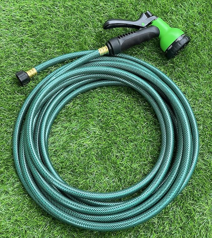 1/2 Inch Garden Hose 15FT, Boat Hose, Flexible Tubing with 3/4" Solid PVC Male to Female Fitting for Household, Outdoo