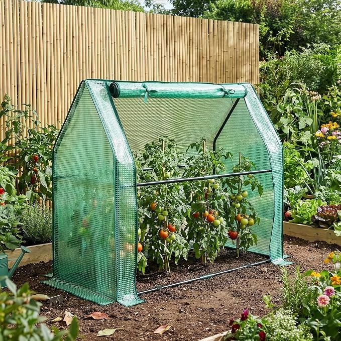 Mini Greenhouse for Indoor Outdoor,36"x18"x33" Tabletop Portable Green House with Waterproof Pad for Small Plants Nursery Germination (Green)