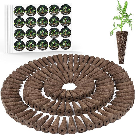 Growell 240 Pcs Hydroponic Pods Kit, 120 Pcs Grow Sponges with 120 Pcs Pod Labels Compatible with Aerogarden and Others Brand, Seed Pod Starter Kit for Hydroponics Growing System