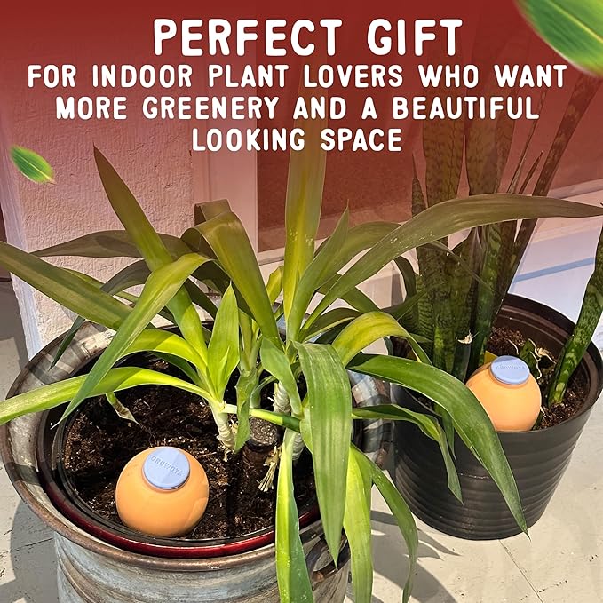 GrowOya Watering Spike for Indoor Plants |16oz self Watering Terracotta Pot| Slow Release Plant Watering Device for Pots 8 Inches or Larger| Decorative self Watering Planter Insert