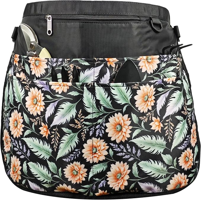 Bafelia Garden Apron for Women with 7 Pocket,Half Florist Apron Harvesting Apron