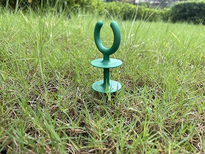 10 Pcs Green Garden Hose Guide Stakes | Holiday Lights Holder, High Toughness Plastic, Nails Tools, For Irrigation And Sprinkler, Protect Your Plants