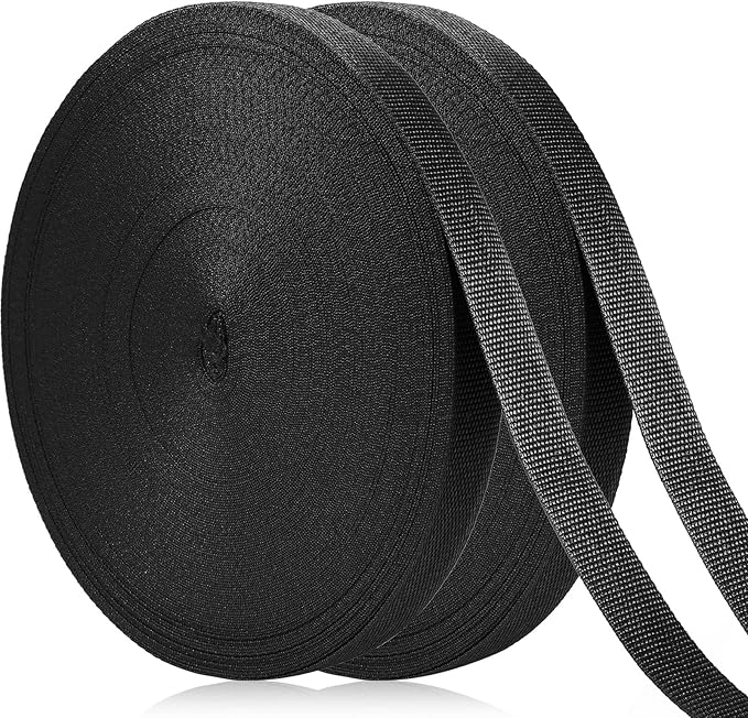 Shappy Tree Tie Strap Garden Webbing Strap Garden Plant Supports Tree Tie Staking and Guying for Outdoor Use, Plant Supports, Grafting, Straightening Supplies(Black,295 Feet x 1 Inch)