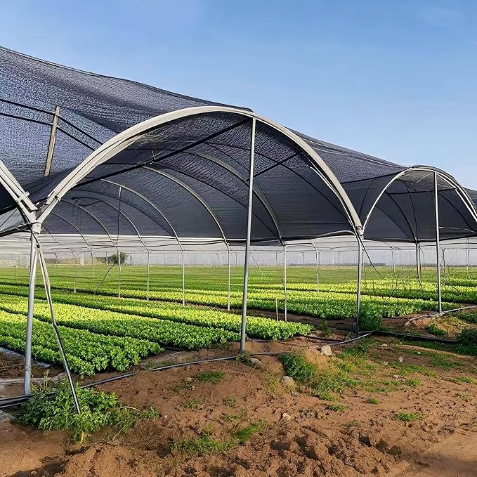 winemana Black Shade Cloth 50%, 30x50 FT Mesh Tarp - Garden Shade for Greenhouse, Patio, Vegetables, Plants Cover and Chicken Coops, Sun Shade Net for Outdoor Protection with Reinforced Grommets
