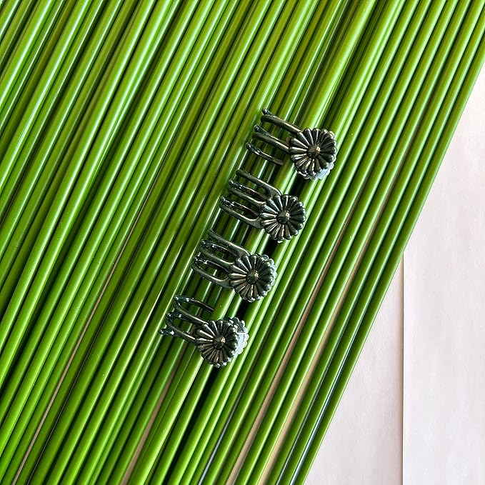 Orchid Clips for Plants Support (100, Green) for Small - Middle Climbing Plants Vine Plants & Single Stem Plants