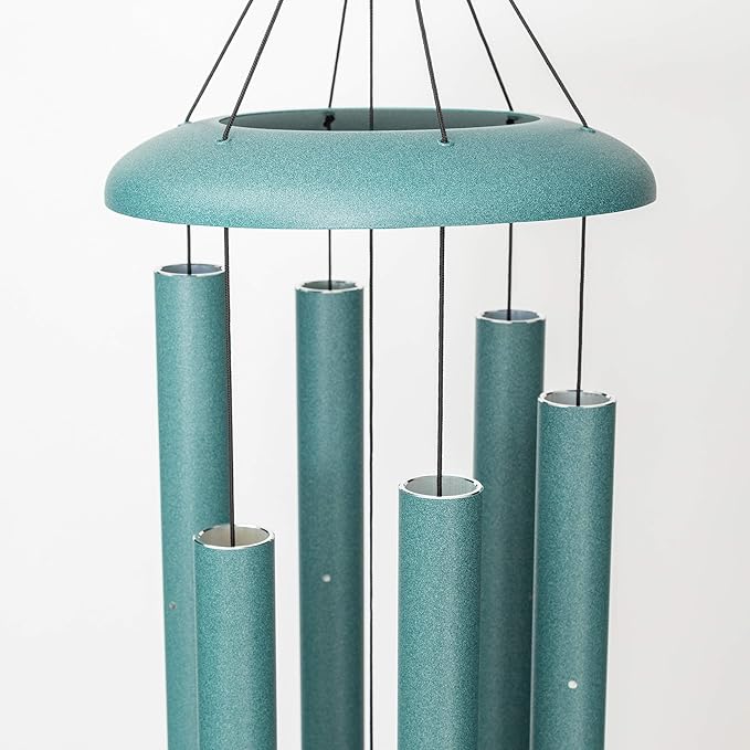 Corinthian Bells by Wind River - 44 inch Patina Green Wind Chime for Patio, Backyard, Garden, and Outdoor Decor (Aluminum Chime) Made in the USA