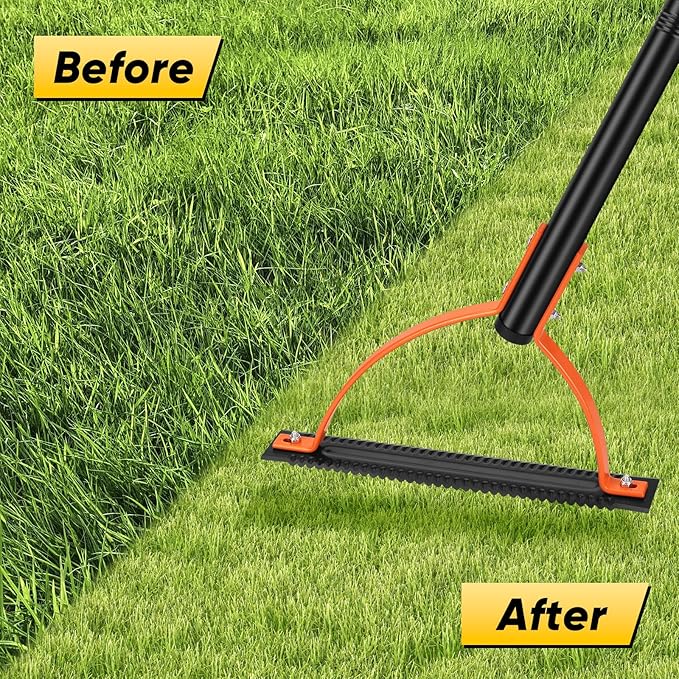 BlumWay 60 INCH Weed Grass Cutter with Double-Edged Serrated Sharp Steel Blade, Weed Cutter Tool, Manual Weed Whacker, Grass Whip, Stand Up Heavy Duty Weeder Tool with Long Handle for Weeds Yard