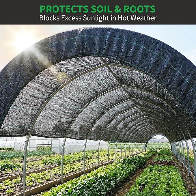 HOOPLE 4 ft x 100 ft Weed Barrier Landscape Fabric, 3.2 oz Heavy Duty Woven Geotextile Ground Cover, Water Permeable Garden Fabric for Gravel, Mulch & Driveway Base